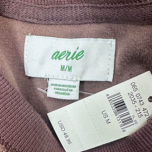 aerie Real Obsessed Oversized Velour Sweatshirt - Size Medium - Relic - Picture 5 of 5